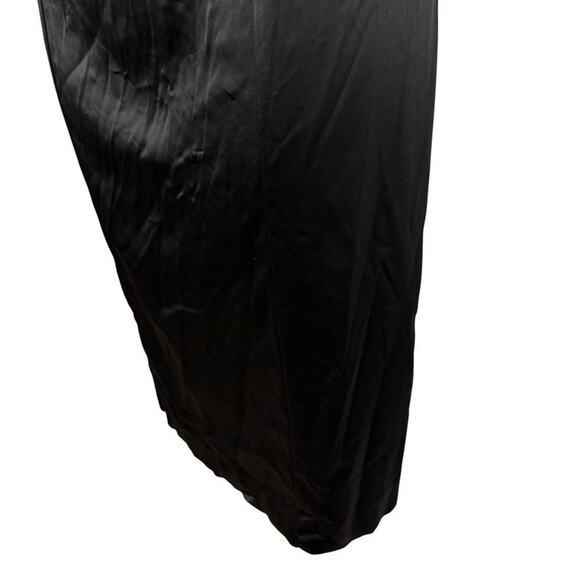 Guess Collection USA Made Satin Solid Little Black Dress V-Back Stretch sz 4 - Picture 8 of 16